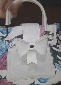 White Floral Bow Handbag+freegift 🎁🎀