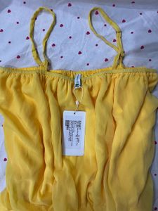 Vibrant Yellow Flowy Summer Dress