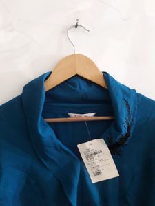 Blue Cropped Tops &amp; Tunics(Women)