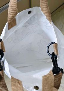 Cute Bear Print Canvas Tote Bag.