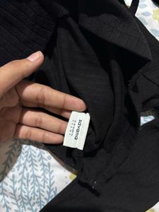 Black Long Sleeve Cut-Out Top