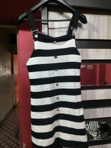 Striped Pinafore Dress