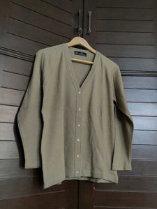 Monte Carlo Women Beige Wool V-neck Cardigan Combo