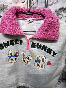Sweet Bunny ☃️☃️36 Cropped Sweatshirt