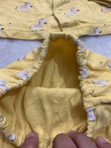 Cute Yellow Dog Print Pajama Set