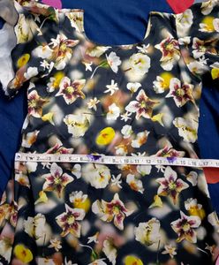 Floral Black Frock