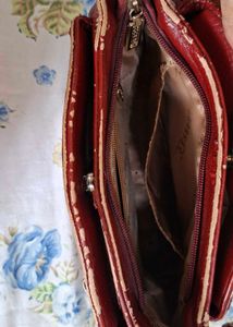 Esbeda Red Leather Handbag