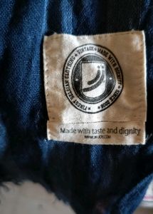 unisex blue patterned scarf/stole