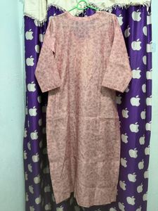 Elegant Pink Floral Kurti Set
