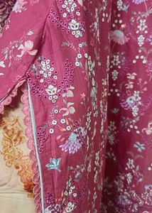 original pakistani suits Beautiful Red Floral Kurt