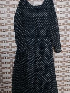 Striped Anarkali Dress