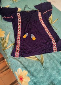 Stylish Navy Blue Tunic Top