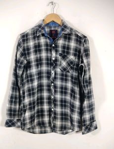 Rope Black Checks Slim Fit Shirt(Mens)
