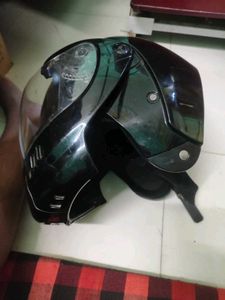 Glossy Black Motorcycle Helmet