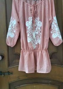 Embroidered Boho Tunic Top