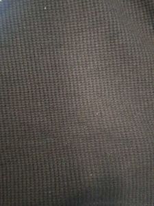Black cropped Long Sleeve waffle tee
