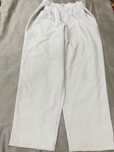 High Waisted Cream Wide Leg Pants