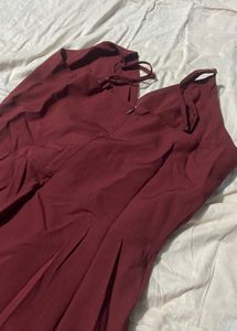 Burgundy Maxi Slip Dress