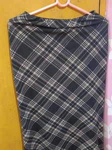 Savana checked mermaid skirt