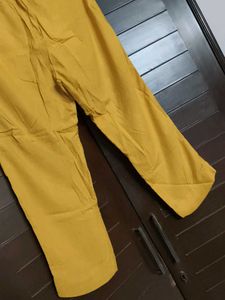 Women Straight Yellow Ethnic Pants