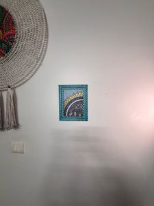 Hand-painted Indian Folk Art Canvas