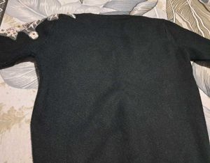 Black Embellished Knit Sweater