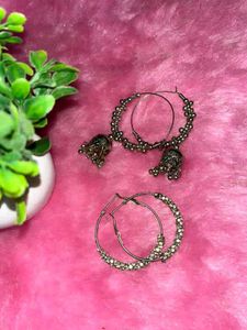 Black Elegant Neck Piece And 2 Earings