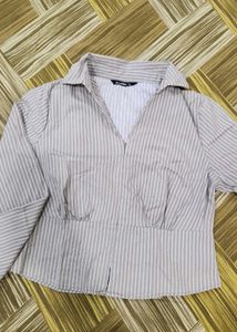 Striped V-Neck Long Sleeve shirt