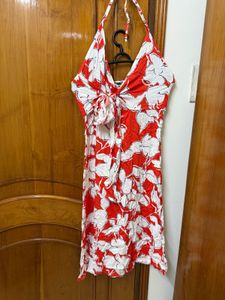 Ajio tie up beach dress