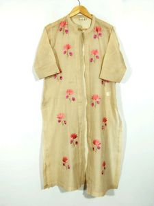 Vark Tan Embroidery Printed Shrug (Women)
