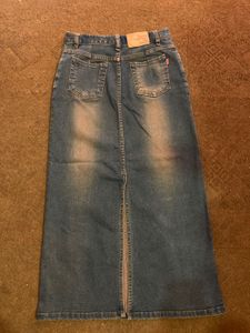 Vintage Denim Maxi Skirt