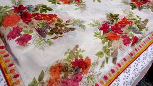 Floral White Saree