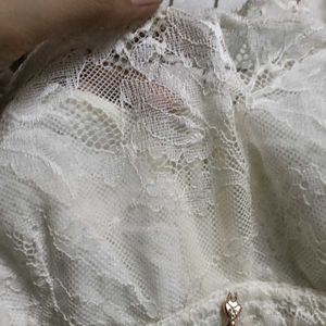Soft Girl White Lace Crop Bralette