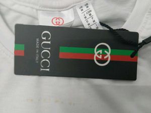 Gucci White Logo Tee