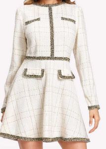 Chanel inspired White Tweed Dress