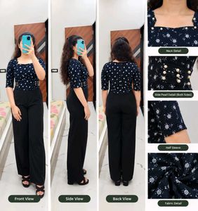 Beautiful Black Floral Top 🖤