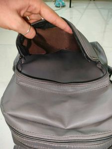 Stylish Grey Chevron Backpack/ bag