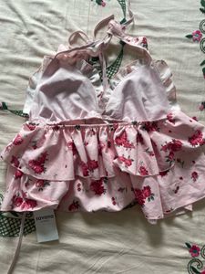 Cute Floral Halter Top