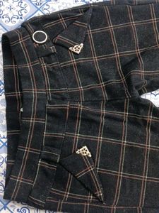 Plaid Skinny Fit Pants