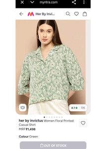 Printed Over Sized Shirt