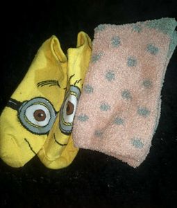 2 Pair Socks Minion&amp;Peach Winter
