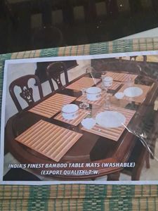 Bamboo Dining Table Mats Washable