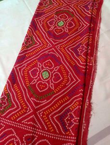 Beautiful Red Bandhani Print Saree