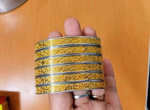 Elegant Golden Bangles Set