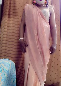 Soft Satin Saree Fully Work