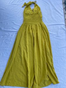 Yellow Halter Neck Sundress
