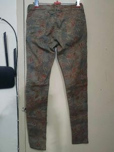 Floral Print Skinny Jeans