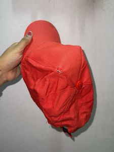 Bright Red Baseball Cap
