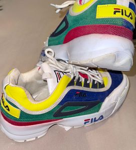 Original Colorful Fila Disruptor-style sneakers