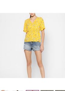 ONLY Casual Regular Sleeves PrintedWomen YellowTop